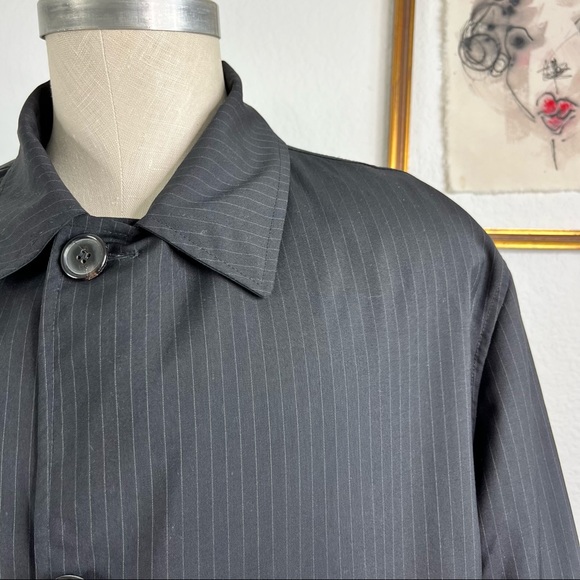 Reversible Turist Pinstripe Trench Midi Jacket - Picture 1 of 14